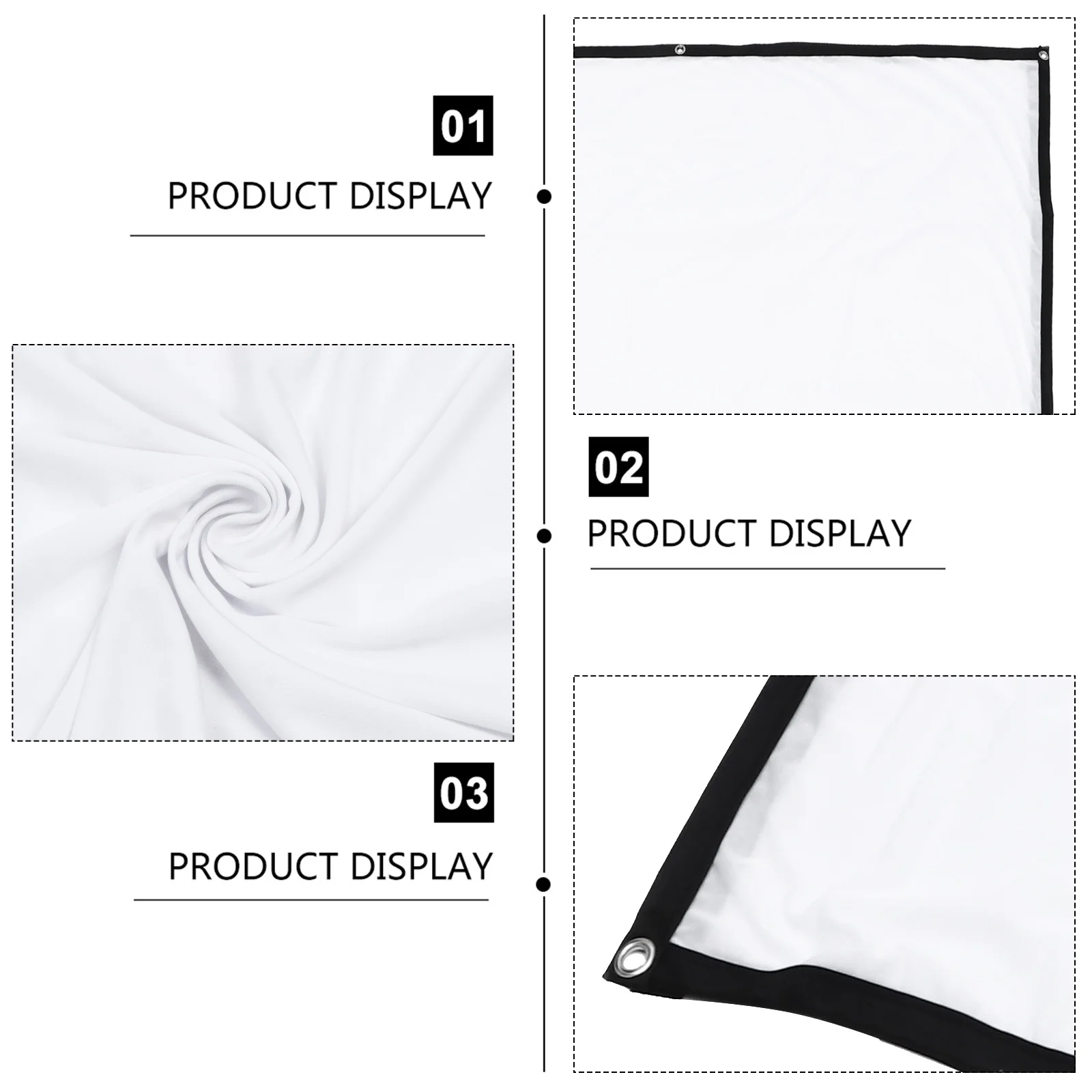 

Portable Projector Screen Accessories Easy Install High Definition Picture Quality Business Gaming Classroom Public