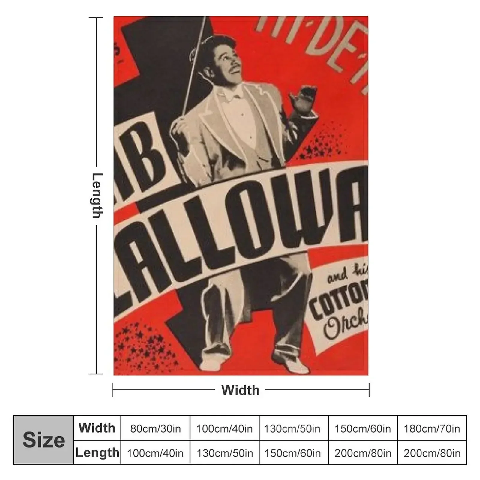 HI-DI-HO Cab Calloway Throw Blanket Vintage blankets ands Blankets