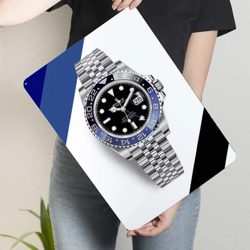 Rolex GMT II Watches Tinplate Sign Poster Metal Sign Plaque for Wall Art Decoration Home Decorators Accessories Art of Murals