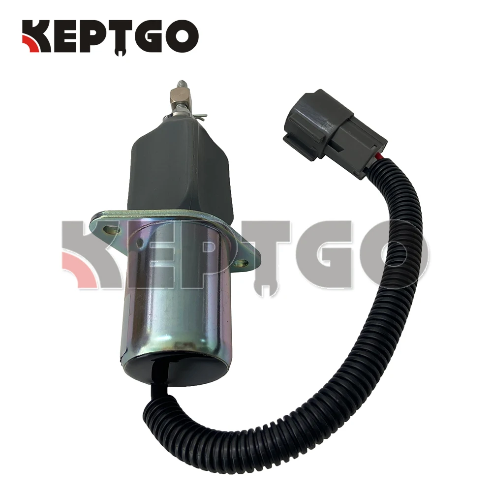 SA-4673-S Fuel Solenoid Stop for Yanmar 4NTE94 Engine on Mini Excavator Tractor 1751ES-24A3UC12B1S