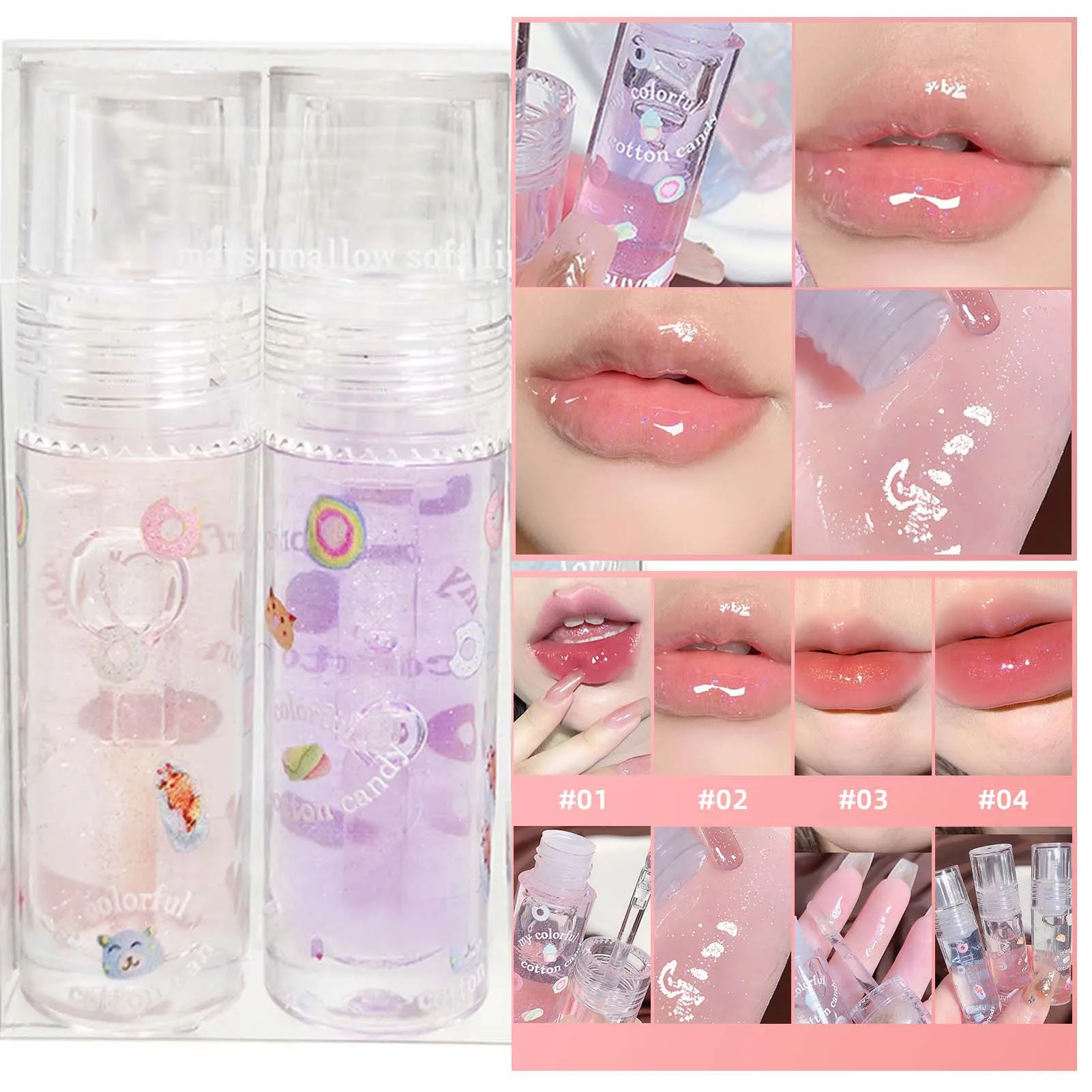 

Colorless Lip Glaze Non-Sticky Cup Long Lasting Lip Gloss For Women Girls