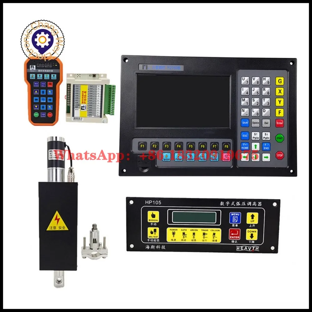 CNC 2axis Flame plasma cutting machine torch height controller + THC + lifter kit F2100B+HP105+JYKB-100-DC24V+F1510 Cyclmotion