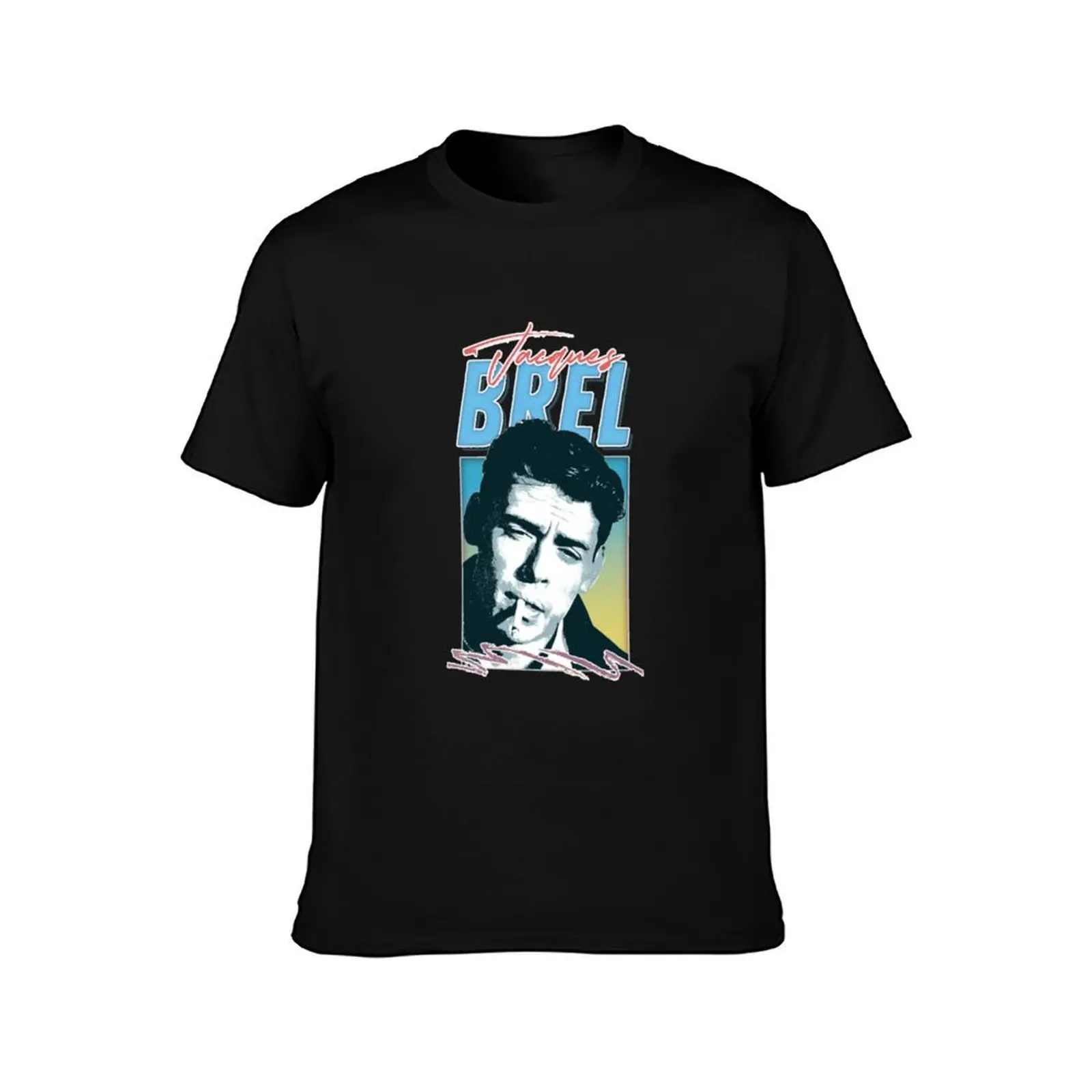 Jacques Brel T-Shirt Summer Casual Cotton Tee Oversized Streetwear Tops Vintage Graphic Print Loose Fit Short Sleeve