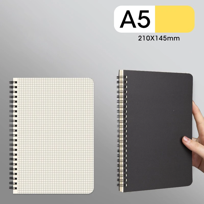 A5 B5 A6 Spiral Book Coil Notebook To-Do Lined DOT Grid Paper Journal Diary Sketchbook For School Supplies Stationery 60 Sheets