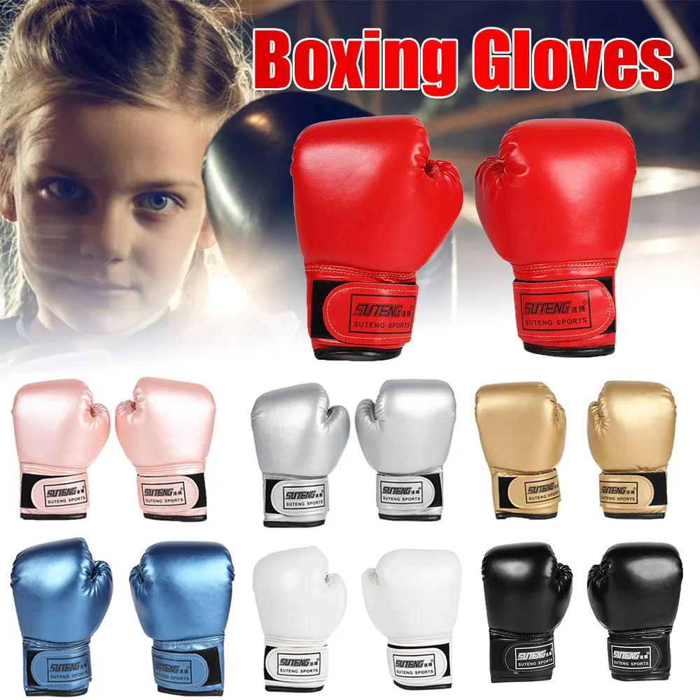 

2pcs Boxing Training Fighting Gloves Children Punch Training Sparring Kickboxing Fighting Fitness Mitts Hitting Hand Protector