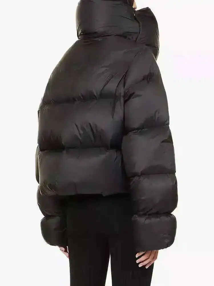 HKSH Autumn Winter New Men Tide Cotton Padded Jacket Scarf Collar Thick Long Sleeve Zipper Bread Chic Trendy RO Style Coat H2840