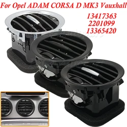 2201099 13417363 13365420 Car Interior Air Vent Grille for Opel Corsa D Adam Black/Chrome Dashboard Air Air conditioner Outlet