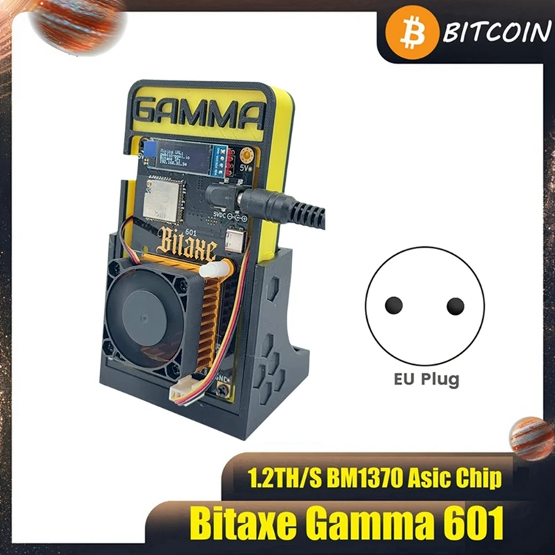 MAKE Bitaxe-Gamma-601-Solo-Miner-1.2TH-S-BM1370-Asic-Chip-Bitcoin-BTC-Miner-18-22W-De-Antminer-S21-Pro-Com-Stand-BR-PLUG