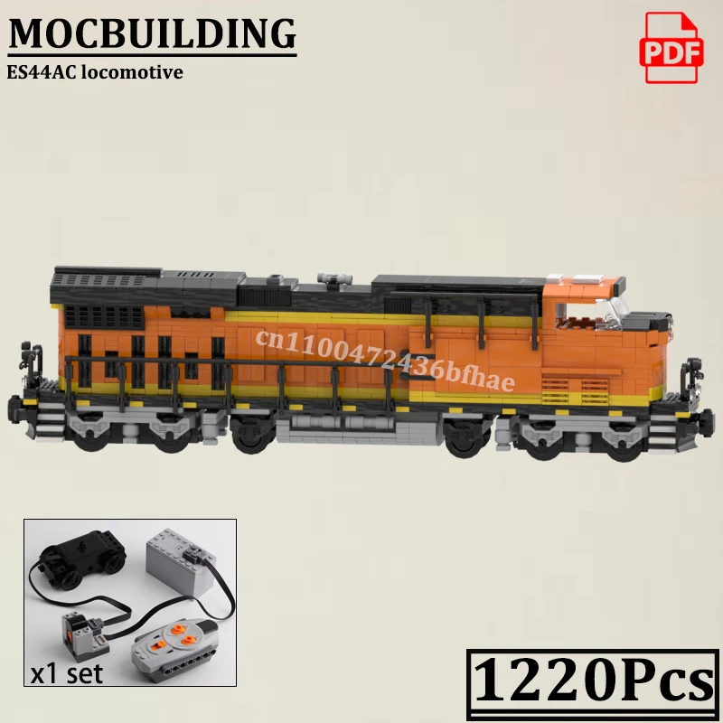 

ES44AC Train Bricks Remote Control Locomotive with Motors MOCBUILDING Railway Blocks City Traffic Construction Toys Gift