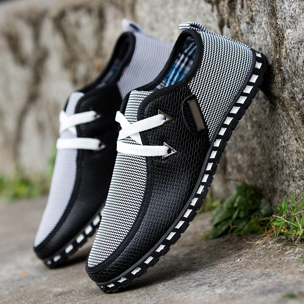 

Casual Men Shoes Driving Breathable Comfortable Sneakers Lightweight Shockproof Antislip Wearresistant Shoe Fabric Shoelace