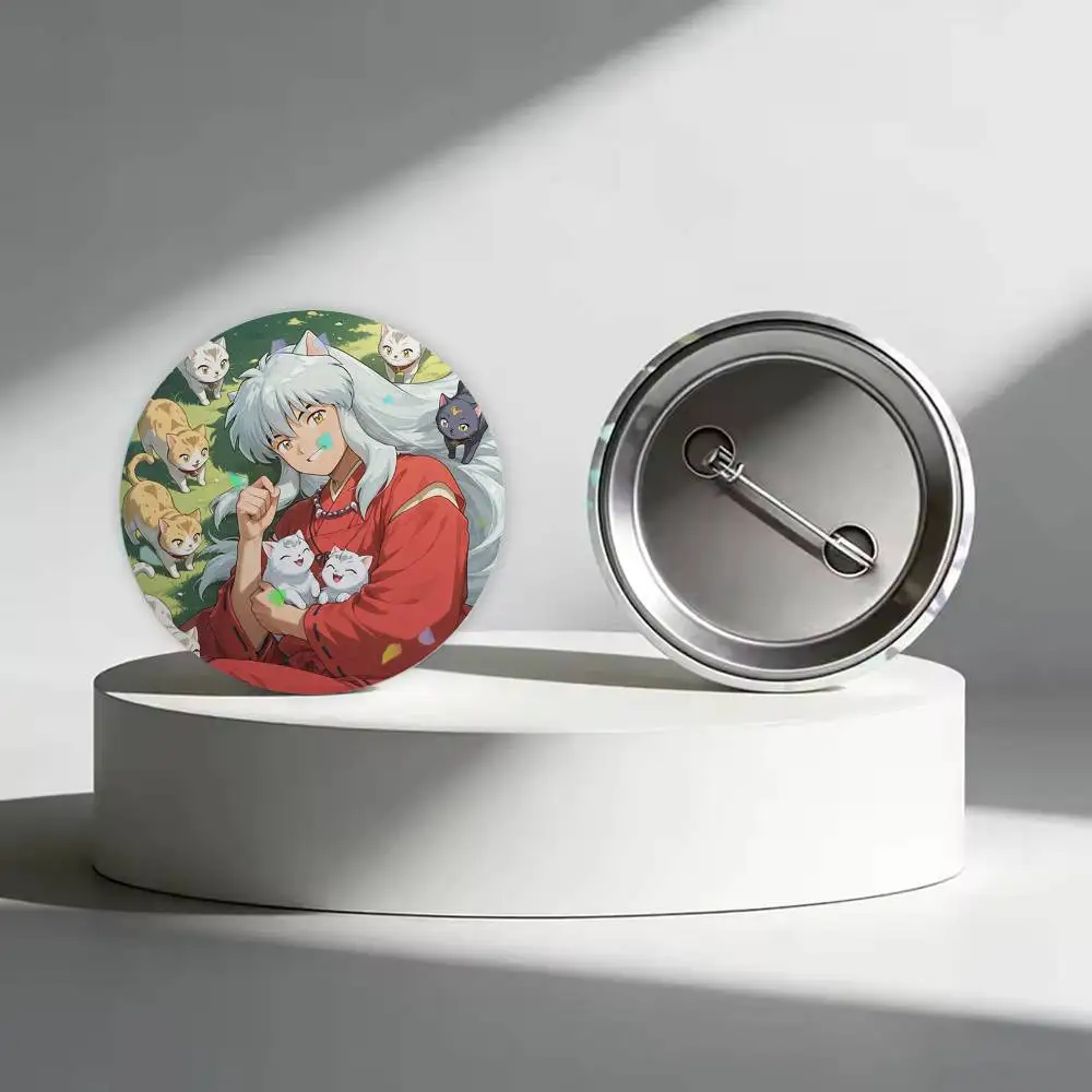 2026 Anime I-Inuyasha Button Pins Backpack Clothing Decor Brooch Badge Jewelry Gifts for Kids