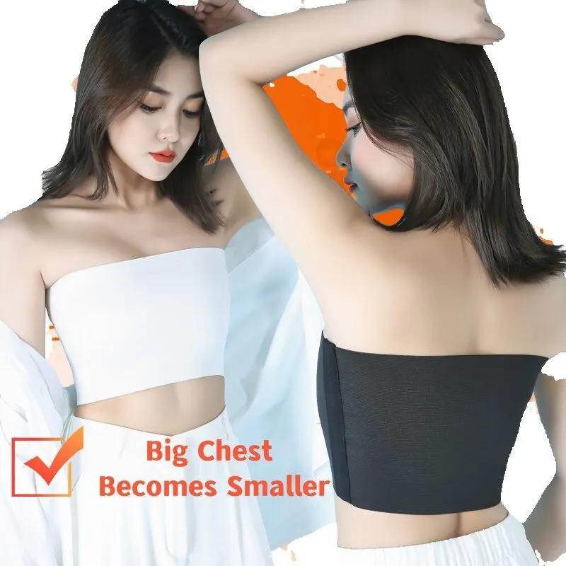 Full Bandage Lesbian Chest Breast Binder Pullover Tube Chest Binder Super Flat Chest Supporter Lesbian Cosplay