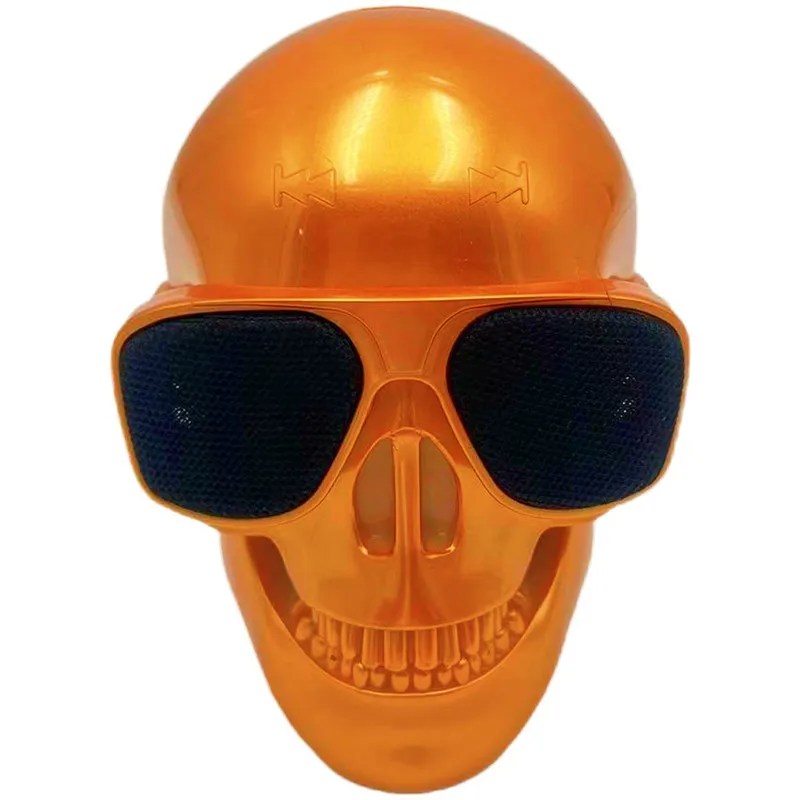 Portable Mini-Skull Shape Speaker Little Skull Wireless Bluetooth Cartoon Bones Ghost Head Small Compatible Hd Stereo Subwoofer