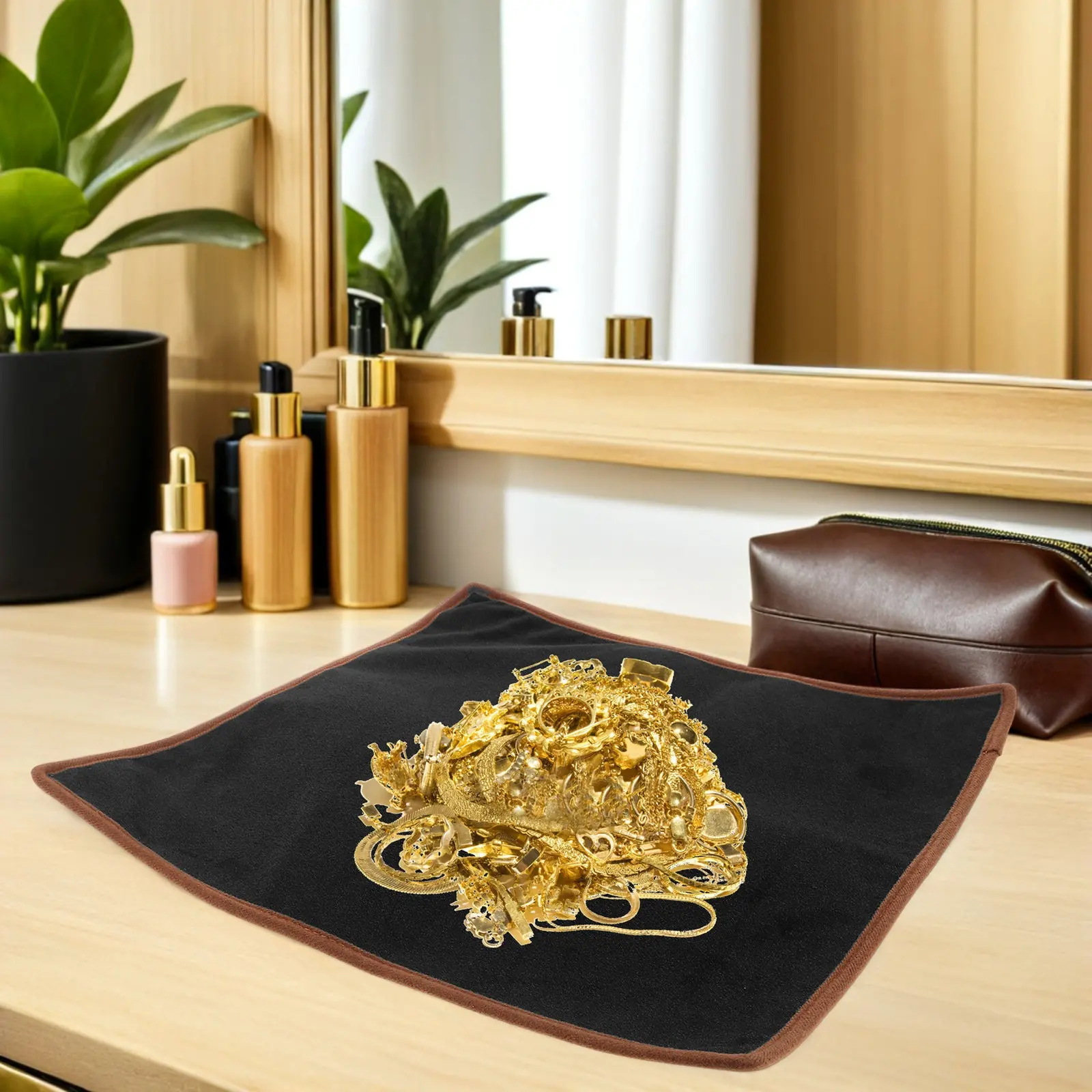 

Подкладка для демонстрации ювелирных изделий 16x16 дюймов, двусторонняя, из мягкой ткани, устойчивой к царапинам, для фотосъемки ожерелий, браслетов, колец, часов