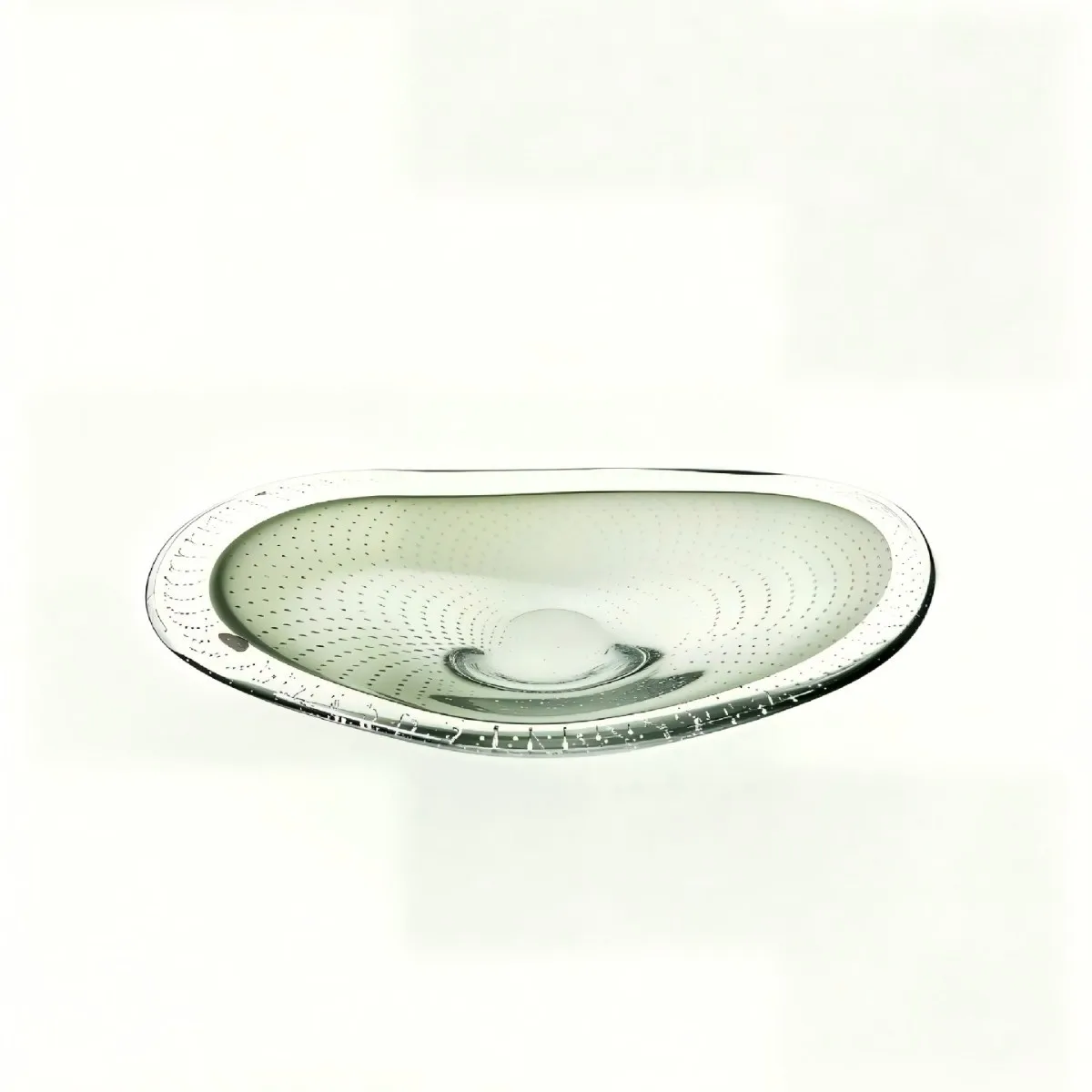 Artistic Glass Serving Platter Irregular Shaped Tray European Luxury Home Decor for Model House Sales Office