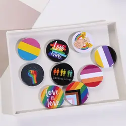 Lapel Jewelry Accessories Denim Gay Badge LGBT Brooches Rainbow Brooch Collar Pin