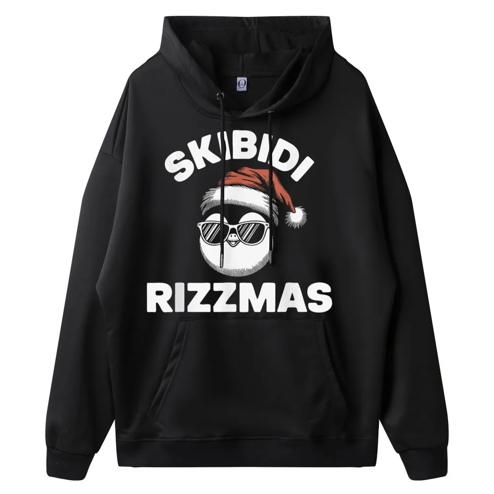 Latest Female Hoodies Skibidi Rizzmas Funny Gen  Summer Hoodies long Sleeve Printed Sweatshirts Round Collar