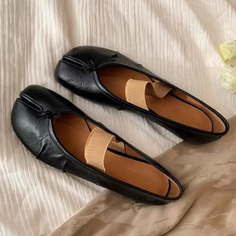 

Retro Round Split Toe Flat sneaker designer shoes Women Casual Loafer Soft Moccasin Fashion Tabi Ninja Mary Jane ballet shoes