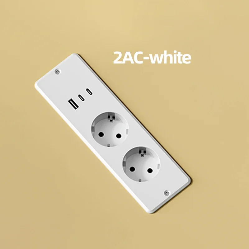 FUNAYA EU KR Ingebouwde ingebedde verborgen desktopcontactdoos met USB Type-c stopcontact Kantoormeubilair Multi-slot verlengaansluiting