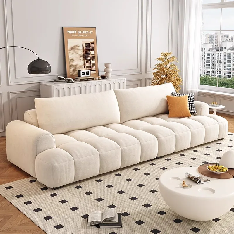 

Fabric sofa small apartment living room household straight sofa modern and simple