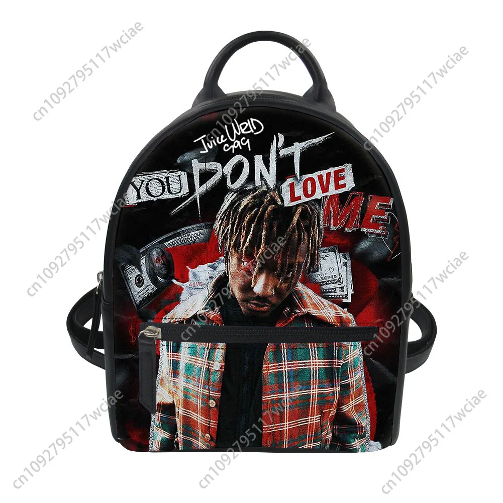 

Juice Wrld 999 Hiphop Rapper Custom Backpack Purse Women Carter Schoolbags Double Shoulder Bag Mini Daypack Leather Travel Bag
