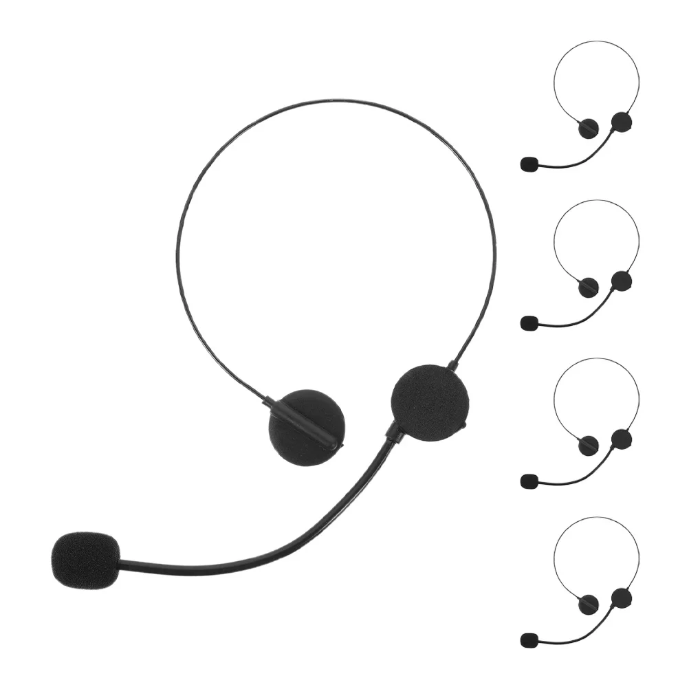 Faux micro d'oreille Rock Star, 5 pièces, casque de Cosplay léger et réaliste pour Costume de chanteur de fête d'halloween, accessoire de Microphone simulé