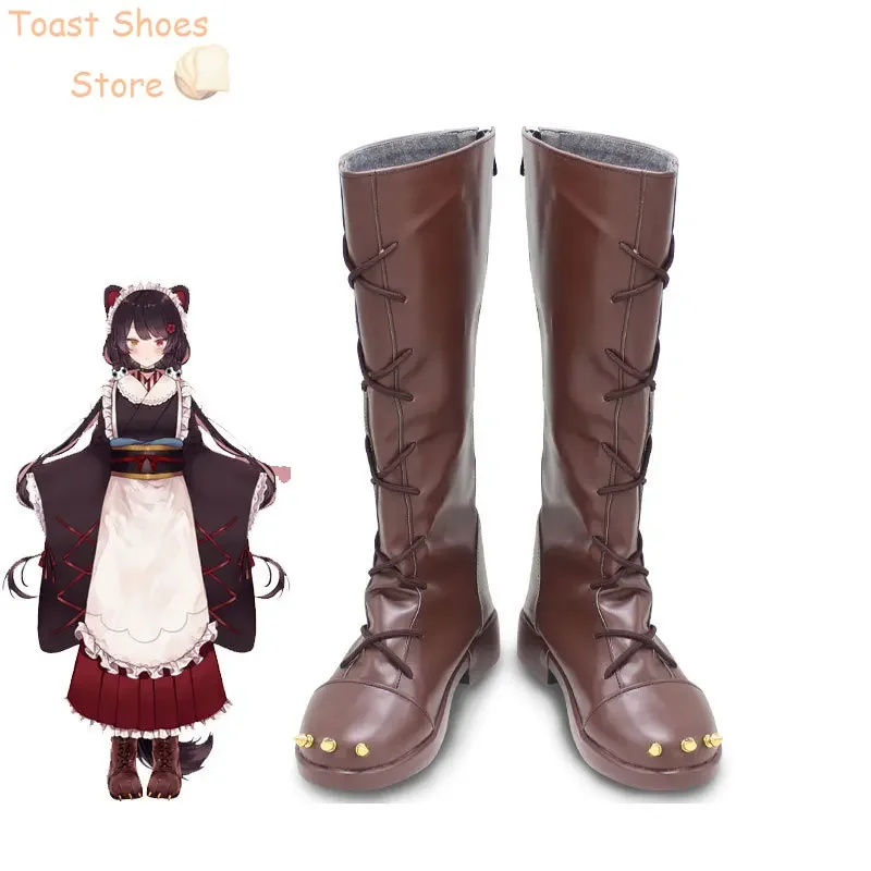 

Inui Toko обувь для косплея Vtuber реквизит для косплея обувь из искусственной кожи ботинки на Хэллоуин Vtuber реквизит для косплея реквизит для костюма