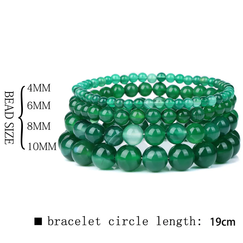 Fashion Natural Brown Striped Agates Bracelet Women 4/6/8/10mm Agates Beads Elastic Bracelets for Men Reiki Healing Boho Jewelry
