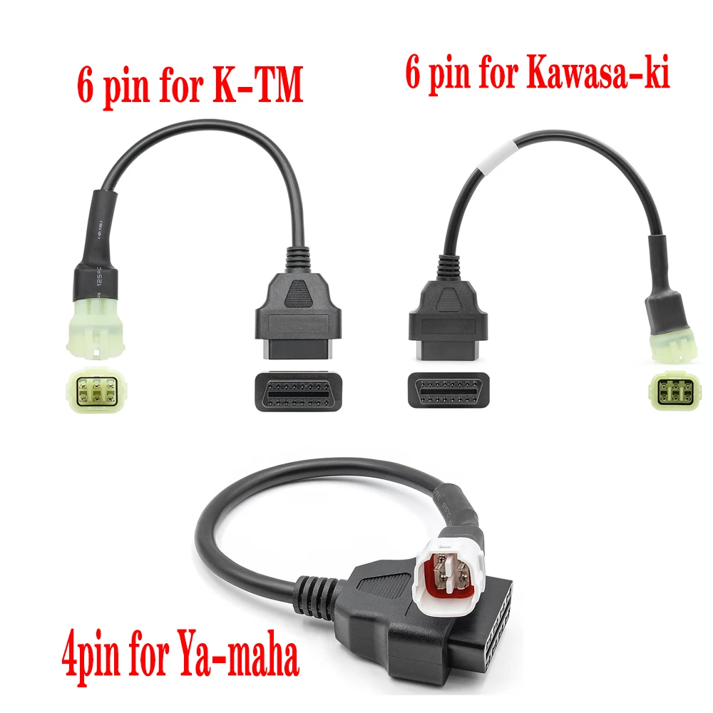 

Motorcycle Adapter Cable OBD to 4pin for Yamaha Motorcycle 6 pin for KTM for Kawasa-ki Multi-specification Motorcycle Cables