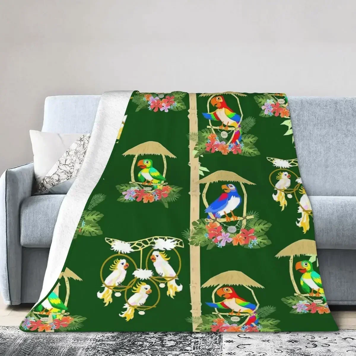 Room Birds Blanket Soft Warm Flannel Throw Blanket Bedding for Bed Living room Picnic Travel Home Couch 100X120CM