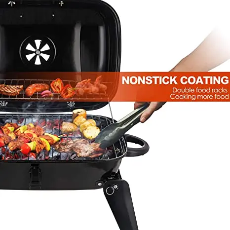 

Portable BBQ Charcoal Grill Firewood Foldable Barbecue Grills Stainless Steel Folding Grill for Outdoor Camping Picnic Travel