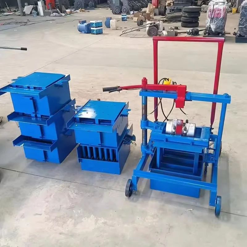 Hand Plate Two Fixed Small Cement Hollow Home Free Cement Brick Making Machine