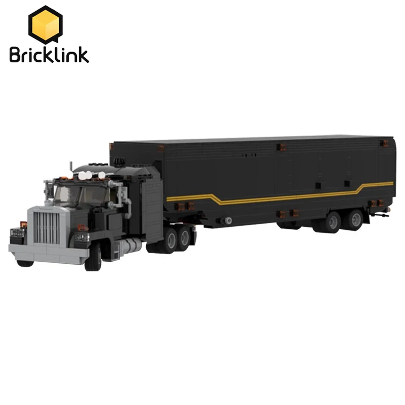 

Bricklink Movie Knight Rider Technical Truck Knight Industries F.L.A.G. Mobile Unit Car Trailer Set Building Blocks Toys Gift