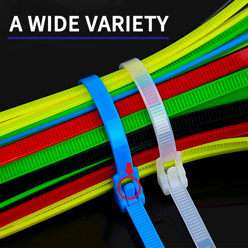 Immagine 6: Fascette per cavi riutilizzabili da 100 pezzi Fascette per cavi Wandu Fascette in nylon rimovibili 3.6/4.8*150mm riciclabili, colori misti Nero Bianco