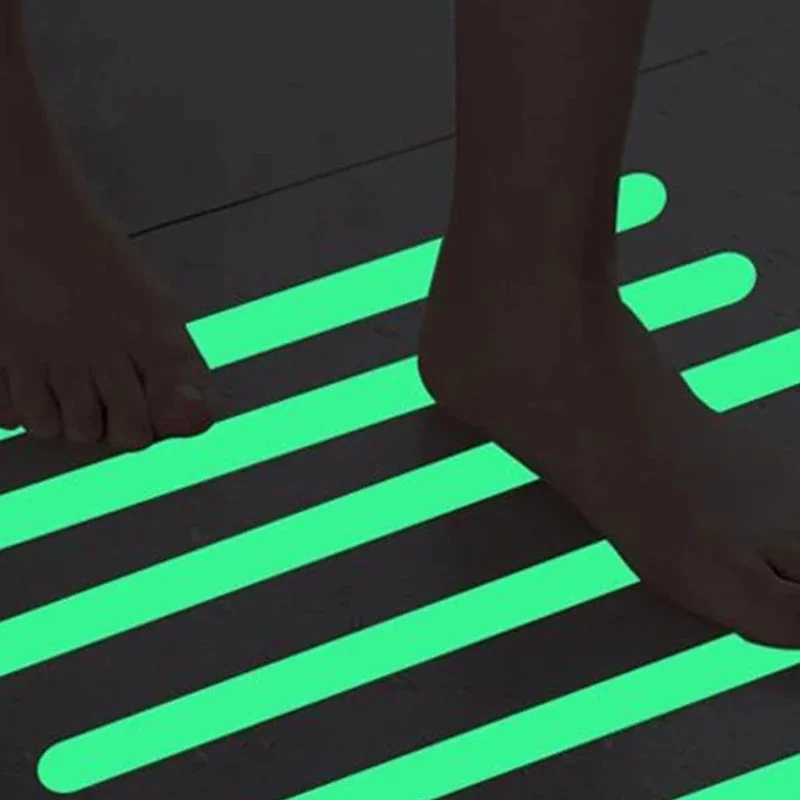 Glow Warning Tape Fluorescent Anti Slip Tape Stair Anti Sip Green Staircase Night Light Warning PVC Tape