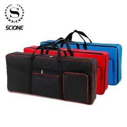 Funda para teclado de 61 teclas, funda portátil y duradera para Piano, tela Oxford 600D impermeable con funda acolchada de algodón de 10mm