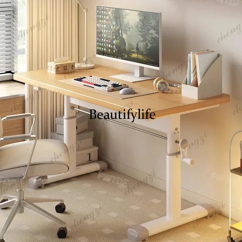 L181 Simple And Modern Elevable Desk Height Adjustment Table Room Offices Office Desks And Workstations Computer Desk Room Desks