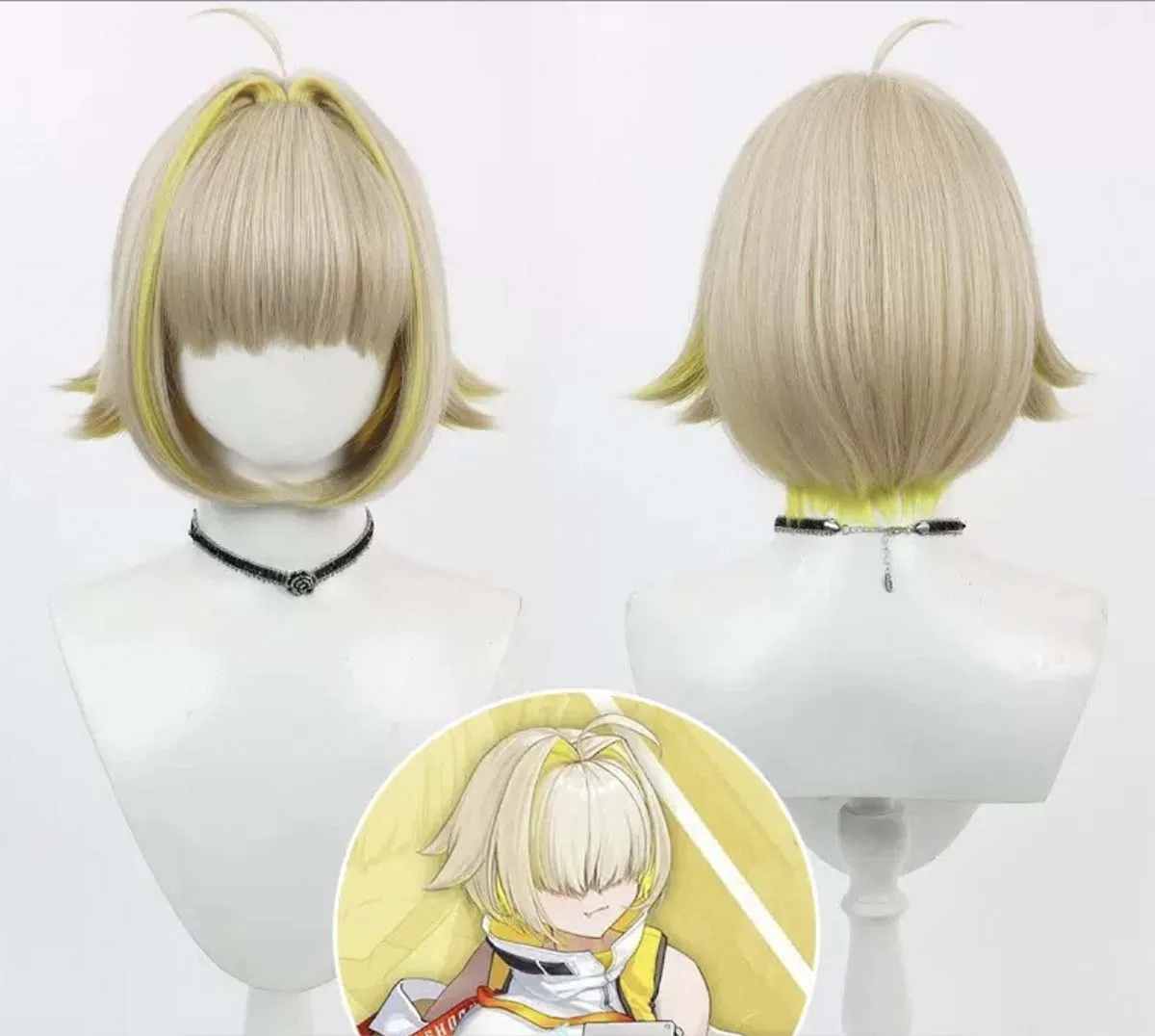 

2026 quality Goods Women Halloween Game Roleplay Elegg Cosplay Gold Mixed Wig
