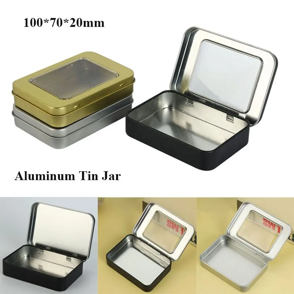 Portable Aluminum Tin Jar New Mutlcolors Multistyles Square Shape Jar Candy Packaging Box Cream Balm Nail Candle