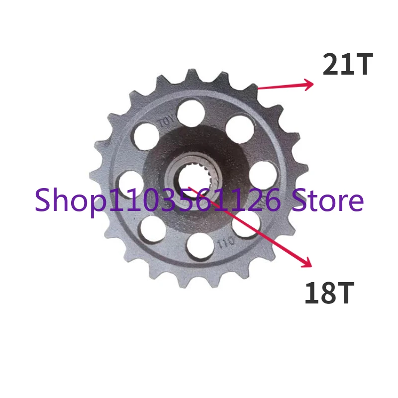 

Mini-digging spline drive teeth outer 21 teeth, inner 18 teethes walking teeth
