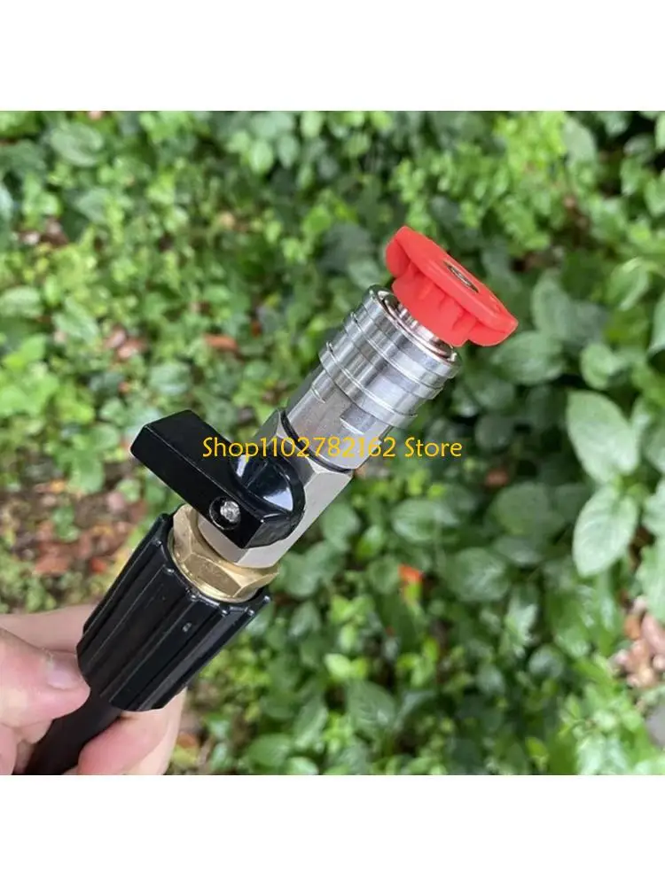 

547B Universal 1/4 Inch Metal Valves Hose Adapter Connector Coupler Quick Connection Suitable for Pressure Washers&Water Guns