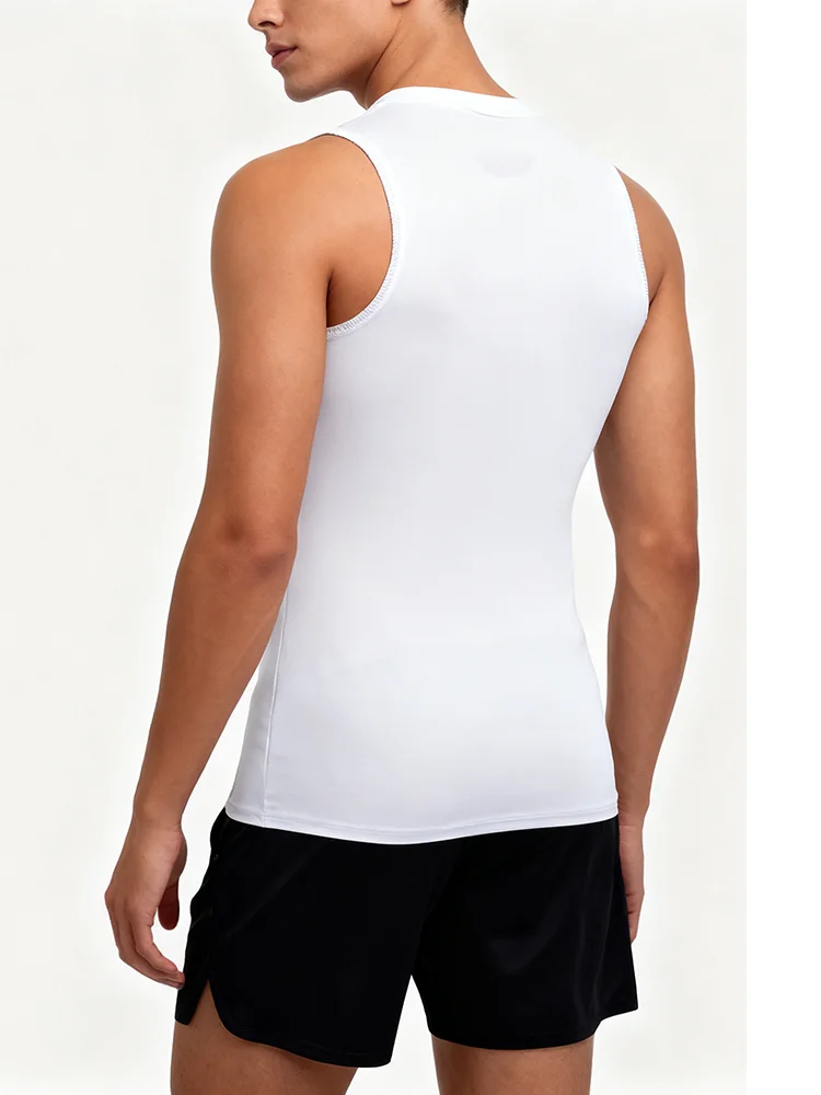بدلة رياضية ضيقة بدون أكمام بنمط رجالي عصري لعام 2025، سترة مرنة سريعة الجفاف، مجموعة سترة للجري في صالة الألعاب الرياضية، بلوزة مطبوعة #2