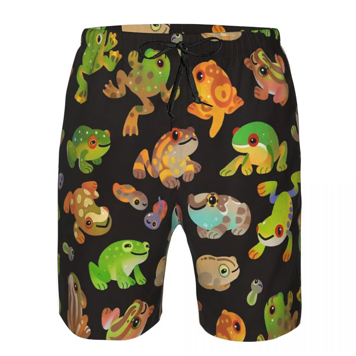 Tree Frog - Dark Trunks Beach Board Shorts Casual Quick Dry Swimming Summer Men Pants
