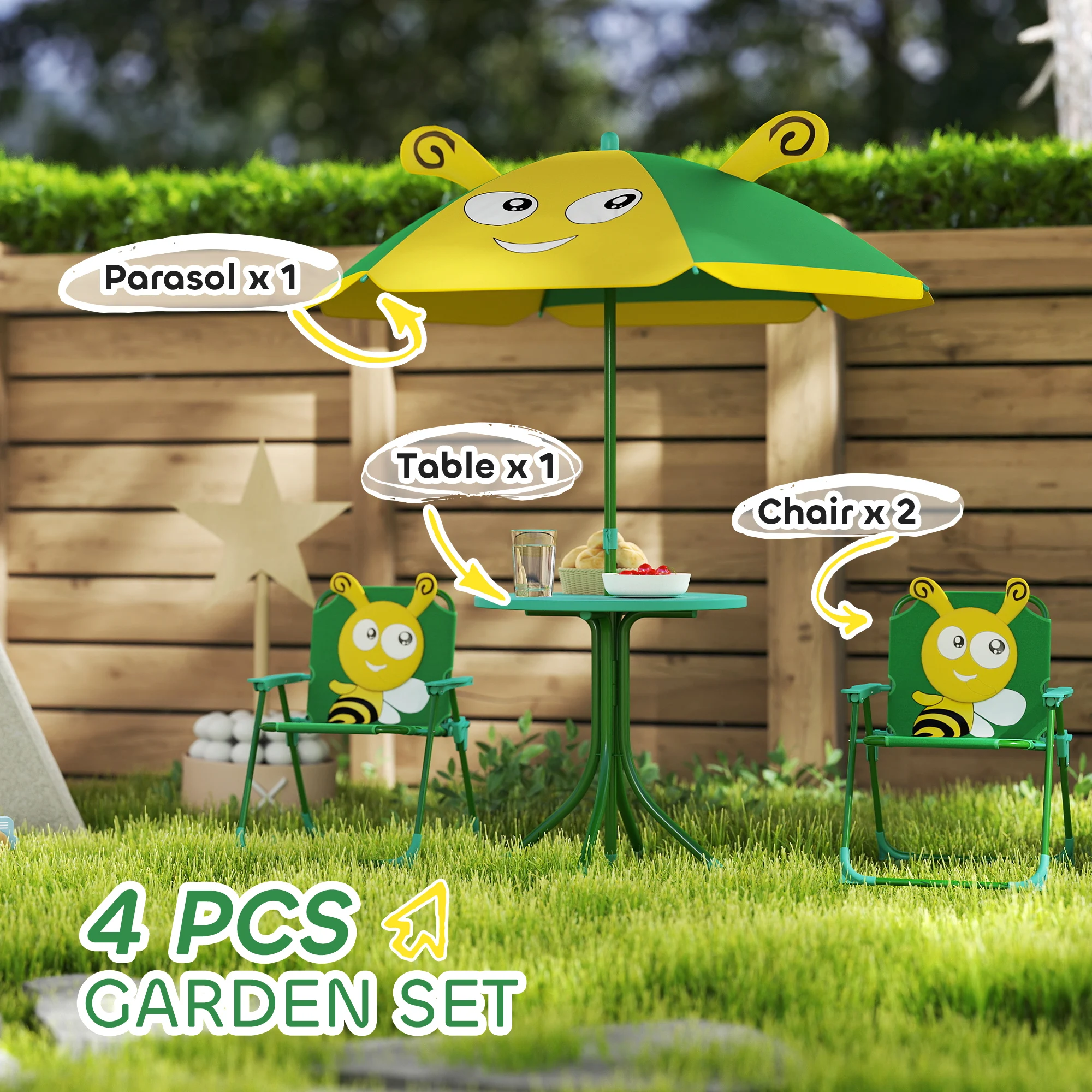 Kids Picnic Table and Chair Se - Kids Outdoor Umbrella Chair 评论和价格
