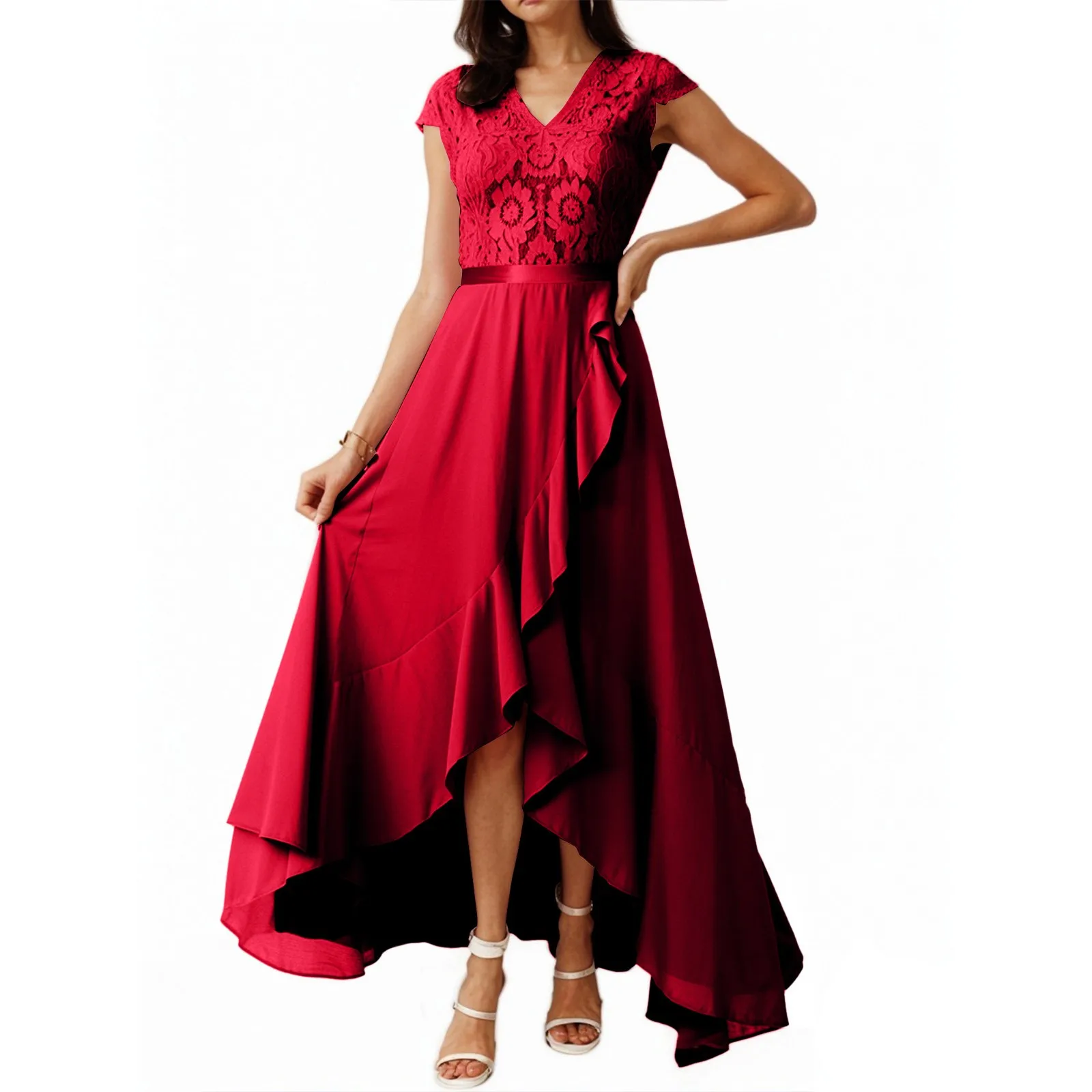Vestido de invitados de boda de satén de otoño, vestidos formales para mujer, vestidos de dama de honor, Tops elegantes para mujer, vestidos de cóctel elegantes