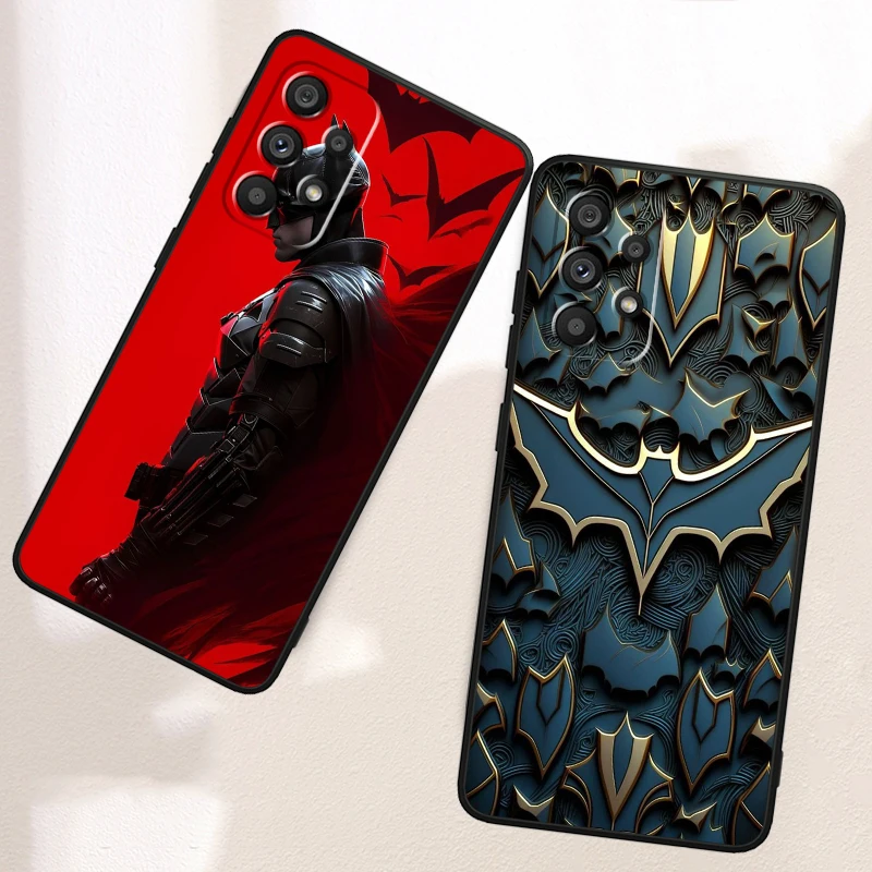 B-Batmans Cartoon Cute For Samsung Note 20 10 Ultra Plus A31 A14 A12 A70 A34 A25 A04 A05 A15 A24 5G Black Soft Phone Case