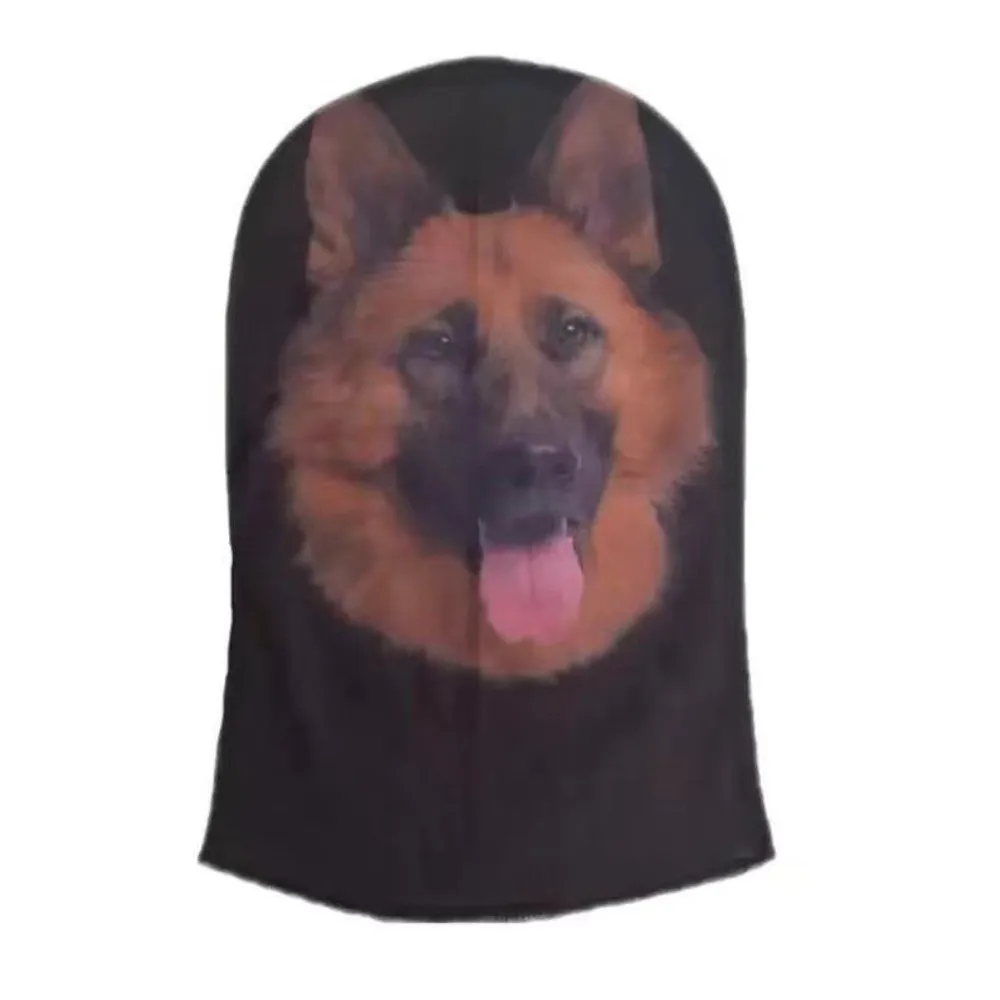 3D Printed Animal Pattern Funny Ski Mask Pet Disguise Prop Breathable Eye Hole Dog Printed Balaclava Face Mask Quick Dry