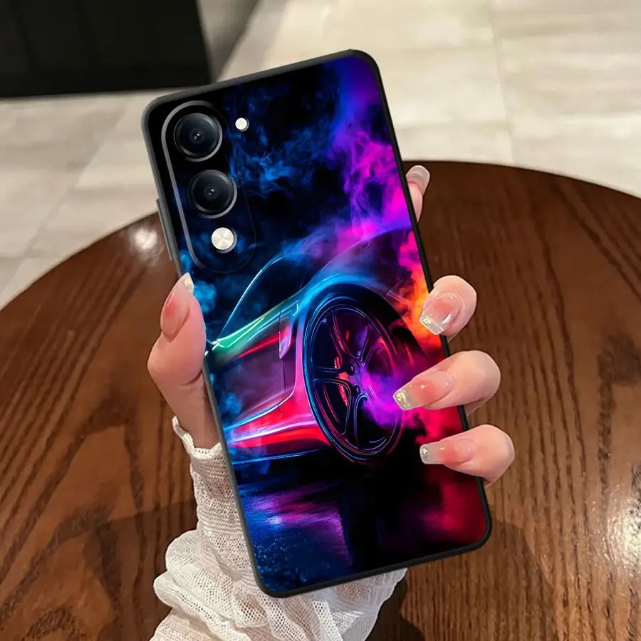 Casing Handphone Motif Mobil Sport Keren Lembut untuk Vivo Y20 Y21 Y12 Y15S Y22 Y27 Y31 Y36 Y02 Y11 Y16 Y17 Y33S Y35 Y19 Y30