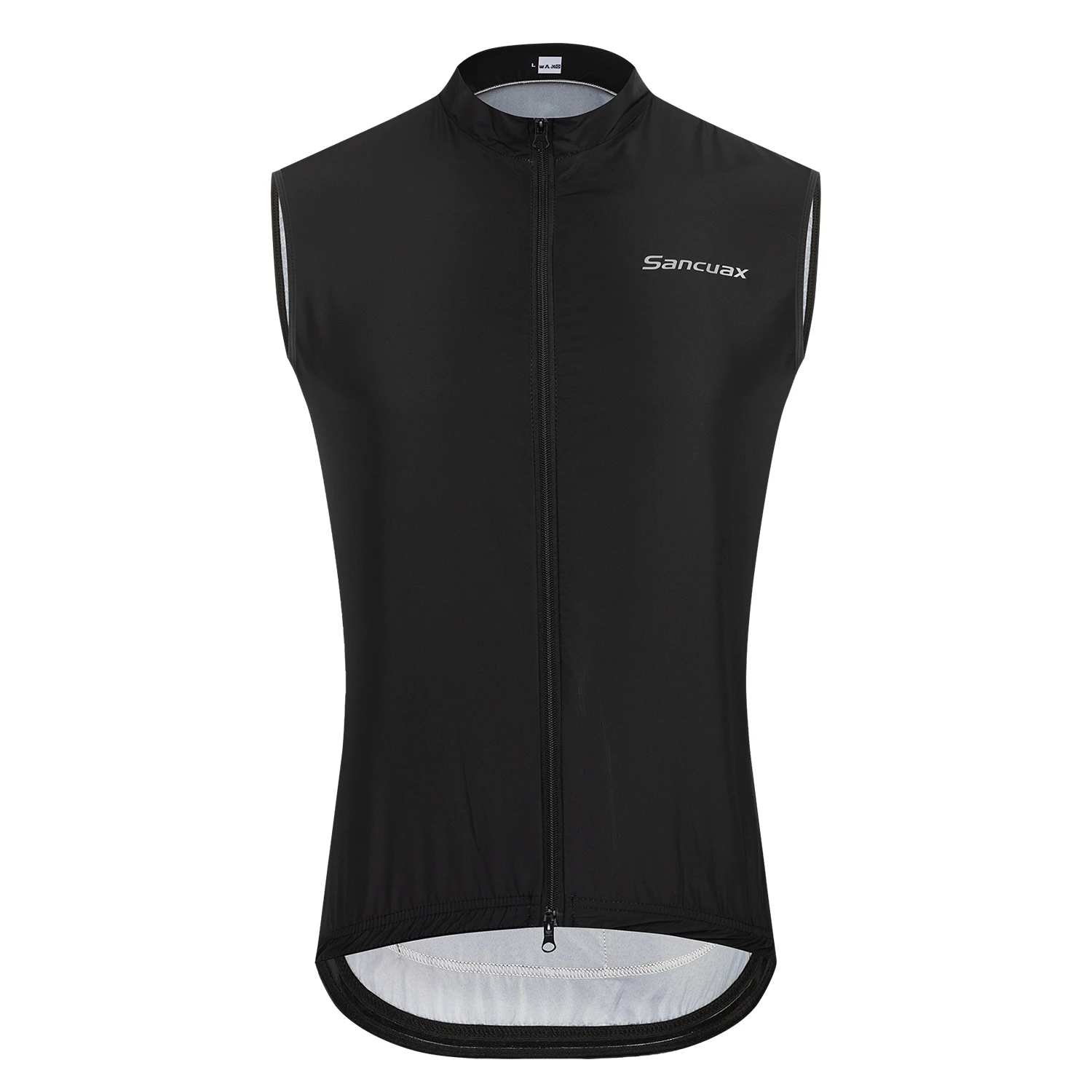 SANCUAX Fahrradweste für Herren, winddichte Fahrradweste, Zwei-Wege-Vollreißverschlüsse, Fahrrad-Windjacke, Rückseite mit 3 Taschen, ärmellose Weste – Detail 11