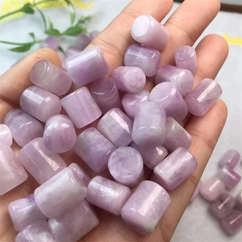 10PCS Natural Kunzite Cylinder for Jewelry DIY Making Charms Bracelet Accessories Christmas Gift 12-13MM